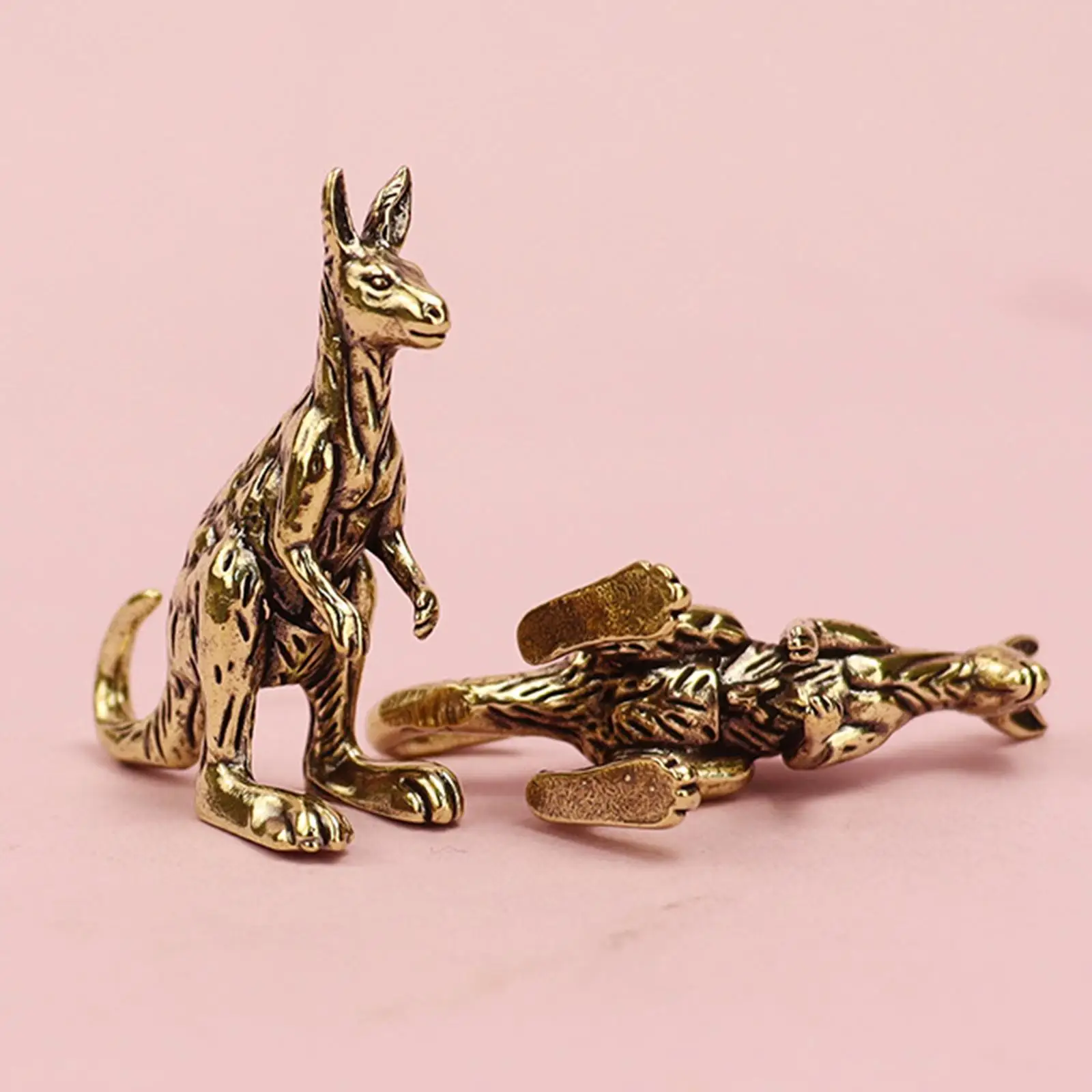 Miniature Kangaroo Figurine Animal Sculpture Art Crafts Table Centerpiece Tabletop Decor Collections Kangaroo Statue for Desk