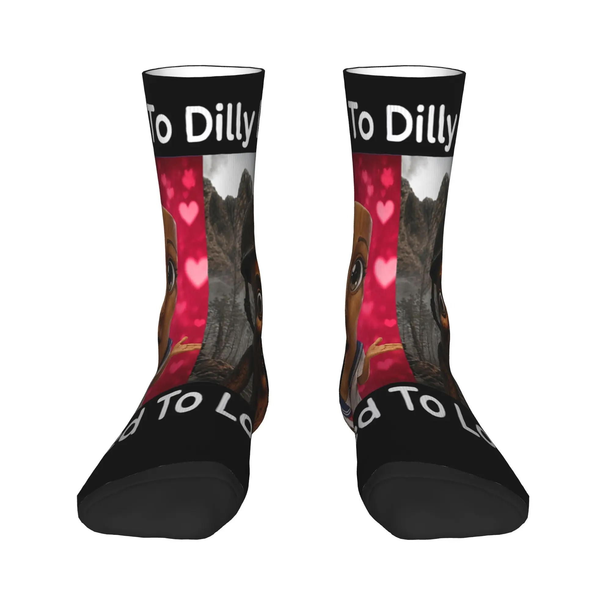 Men Socks Tung Tung Tung Sahur Born to Dilly Dally Forced to Lock in  Stockings Anti-Slip Socks Autumn Fashion Skateboard Socks