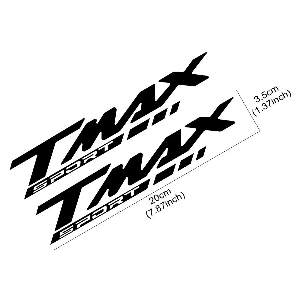 2Pcs/set TMAX Sport Style Vinyl Sticker Waterproof Sun-Resistant PVC Decal for Scooter Fairing Motorcycle