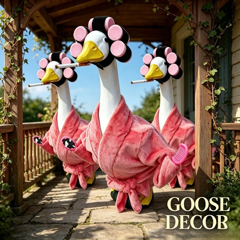 23 Inch Goose Bathrobe Clothing Outdoor Holiday Decoration Theme Activity Holiday Garden Decoration (excluding Geese)