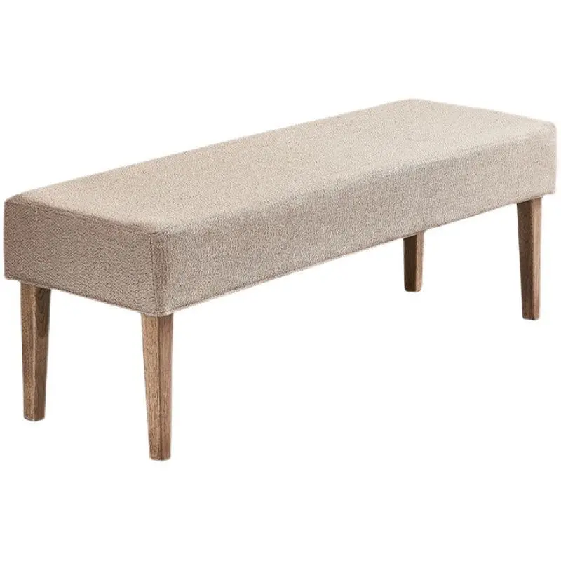 

Solid wood pedal shoe change stool Wear shoes into the door, you can sit in the long fitting room at the door, technical cloth