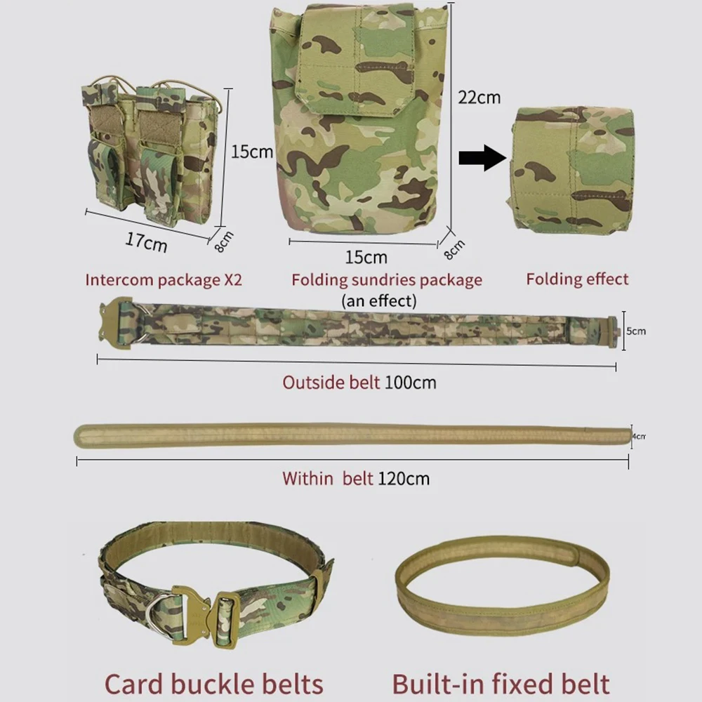 Tactical Waist Bag MOLLE Hunting Tactical Battle Belt Law Enforcement Duty Security Traffic Air Gun Belt Waist Seal Equipment