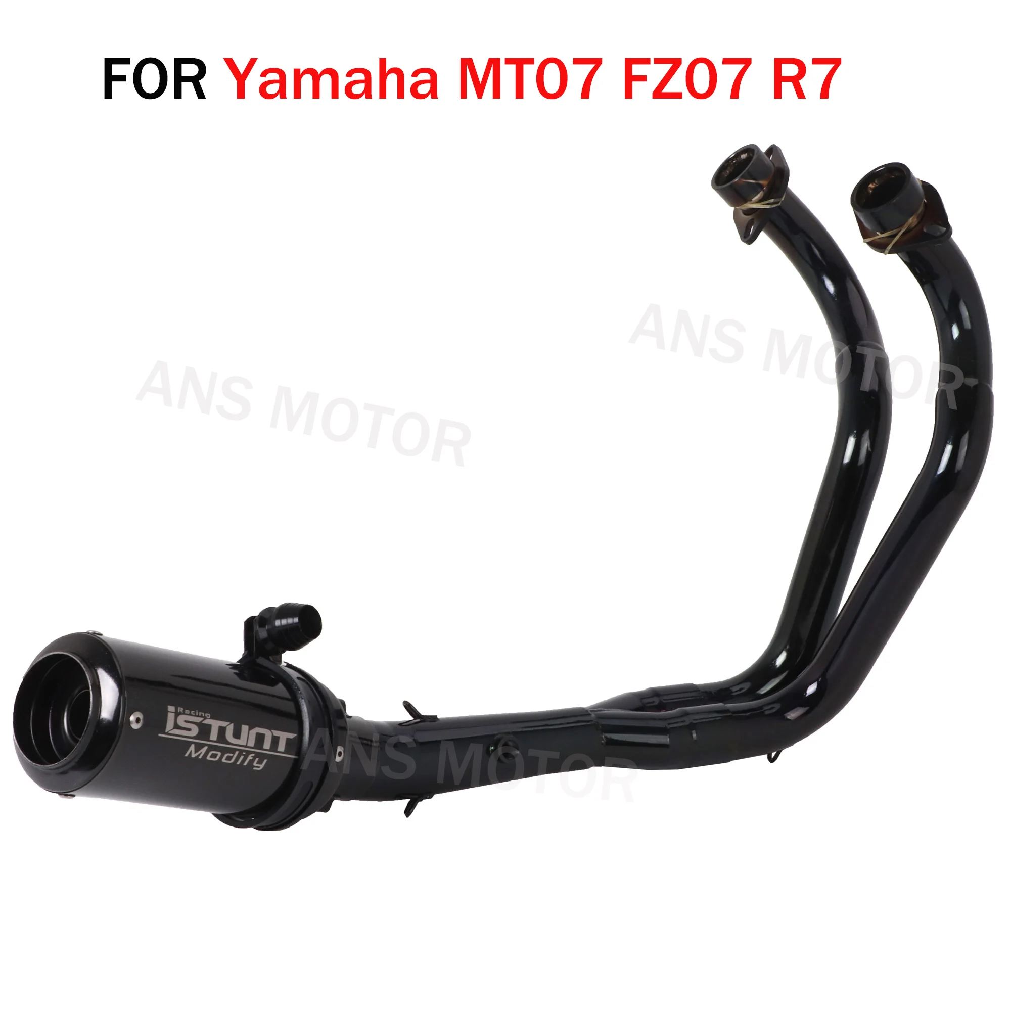 Motorcycle Exhaust Stainless Steel Slip On Exhaust System For Yamaha MT07 FZ07 R7 2014-2021