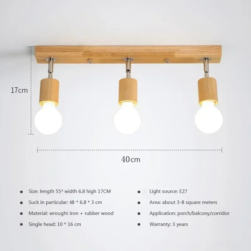 الشمال خشبية تدوير ضوء السقف ، ضوء قابل للتعديل ، رئيس واحد ، ثلاثة رئيس الإضاءة ، غرفة المعيشة ، غرفة نوم ، الممر ، الممر تركيبات