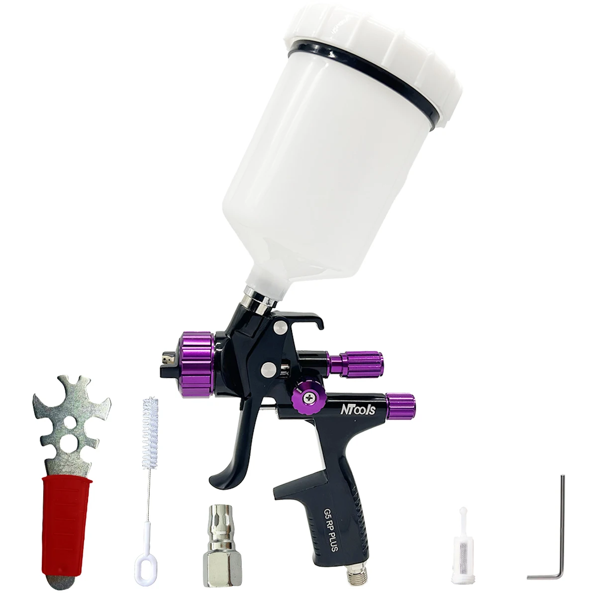 

G5 Air Gravity Feed 1.3mm Stainless Steel Nozzle Car Airbrush Paint Spray Gun With 600cc Cup