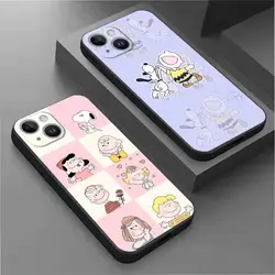 Cute animal s-snoopy Phone Case for Apple iPhone 15 Pro Max 13 14 Plus 12 Mini 11 Pro XR 8 SE 7 6S XS MAX Matte Armor Cover