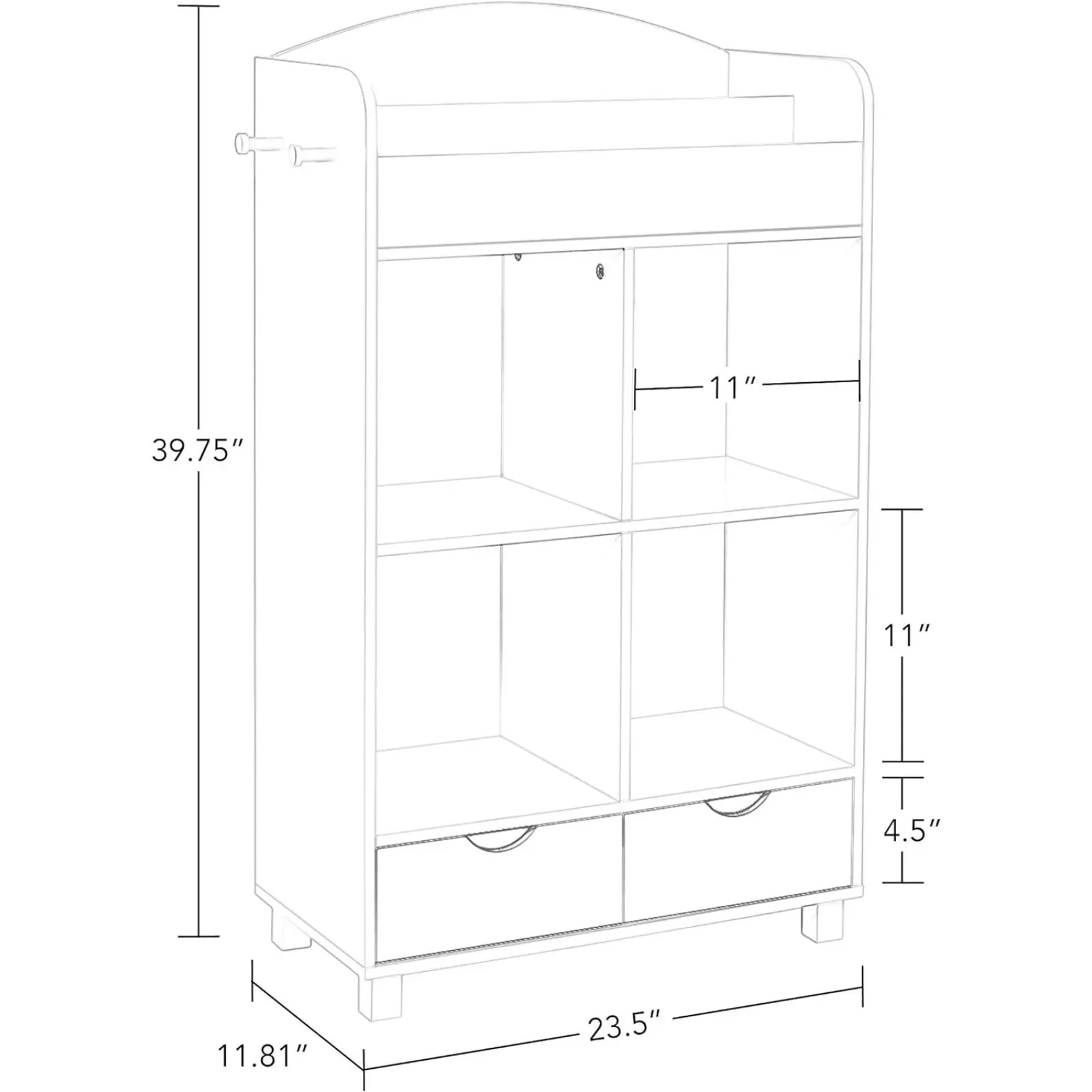 Uns River ridge Home Bücherregal für Kinder Spielzeug Aufbewahrung schrank mit Cubbies