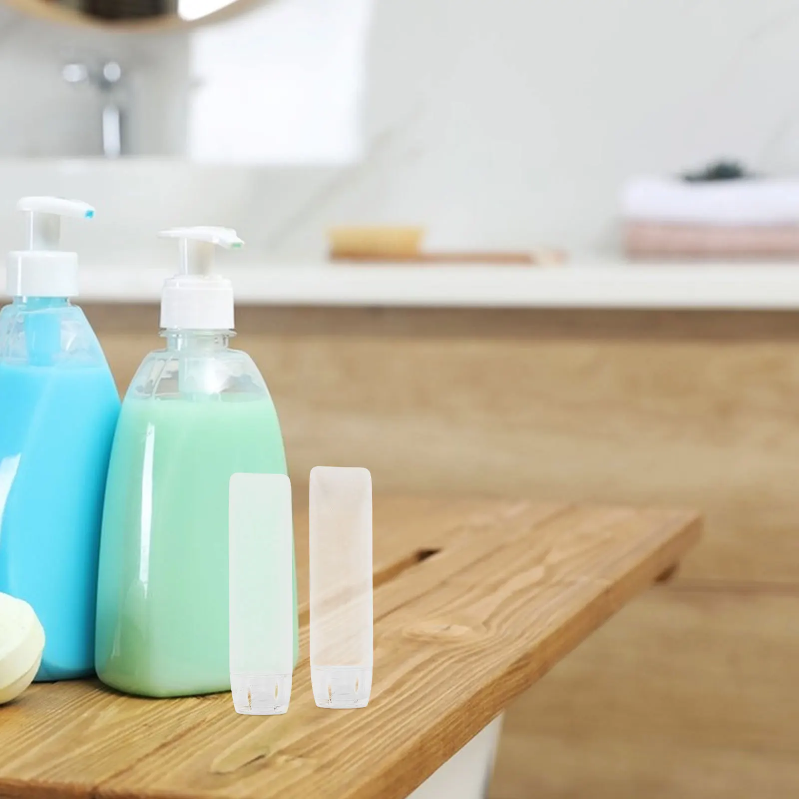 

10Pcs 30Ml Empty Squeeze Bottles for Travel Refillable Clear Plastic Tubes Portable Dispensers for Toothpaste and Hand Soap