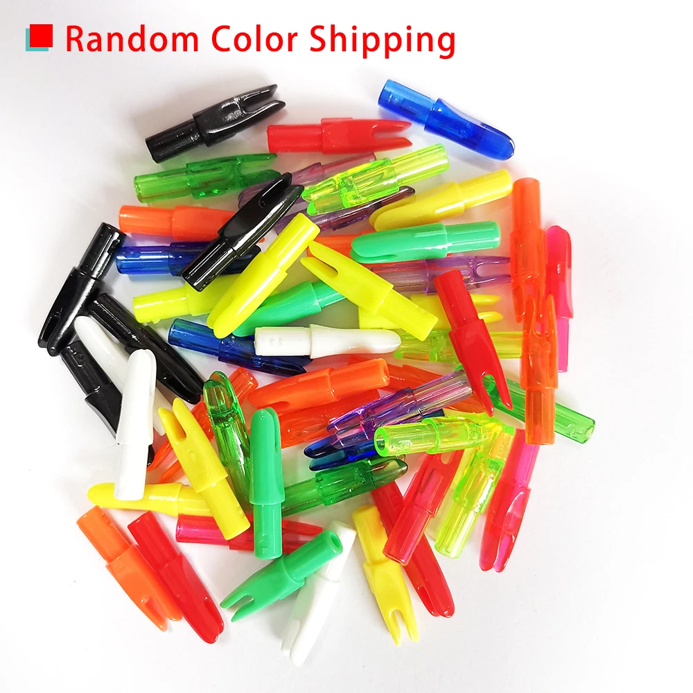 50pcs Arrow Nocks Archery Insert Arrow Tail for  ID6.2mm Carbon Fiberglass Arrow Shaft DIY Accessories Arrow Knocks