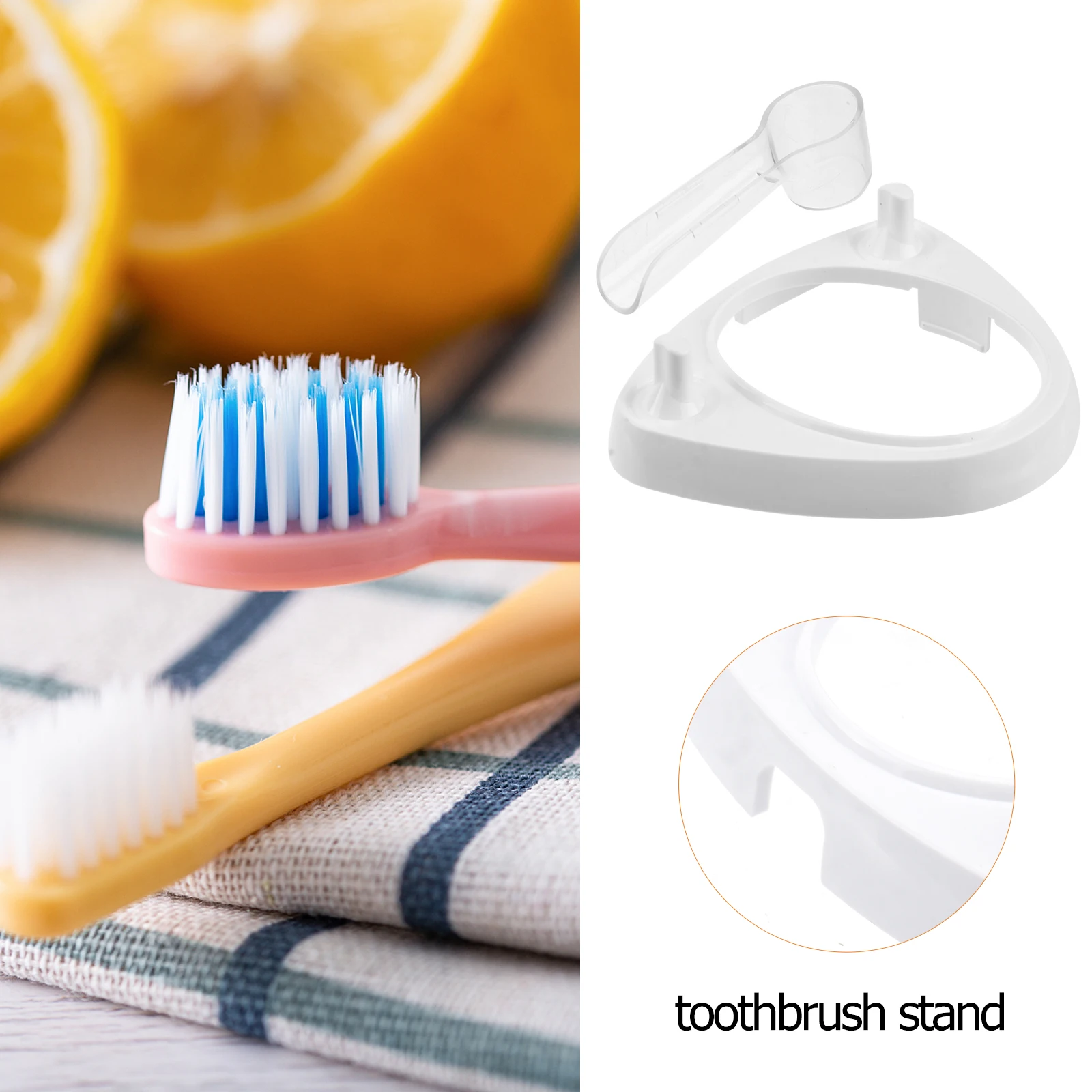 

2pcs Base Rack Dust Cover Electric Holder Stand for Toothbrush Heads Accessories Organizer Storage Solution Rechargeable