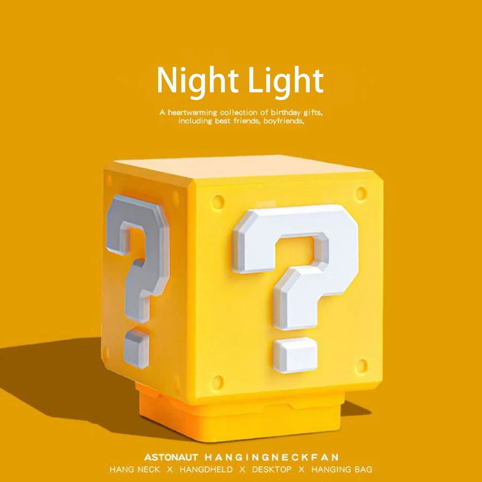 

LED Question Mark Brick Night Light Super Star Light elf pickup Novelty Light USB Charging Desk Lamp Birthday Xmas Toys Gifts