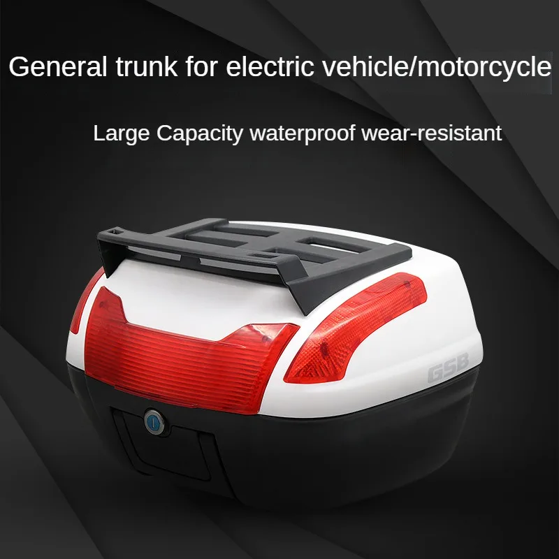 Motorcycle Trunk, Electric Vehicle Universal Thickened Waterproof  Anti-fall Storage Reflective Trunk Moto Accessories Toolbox