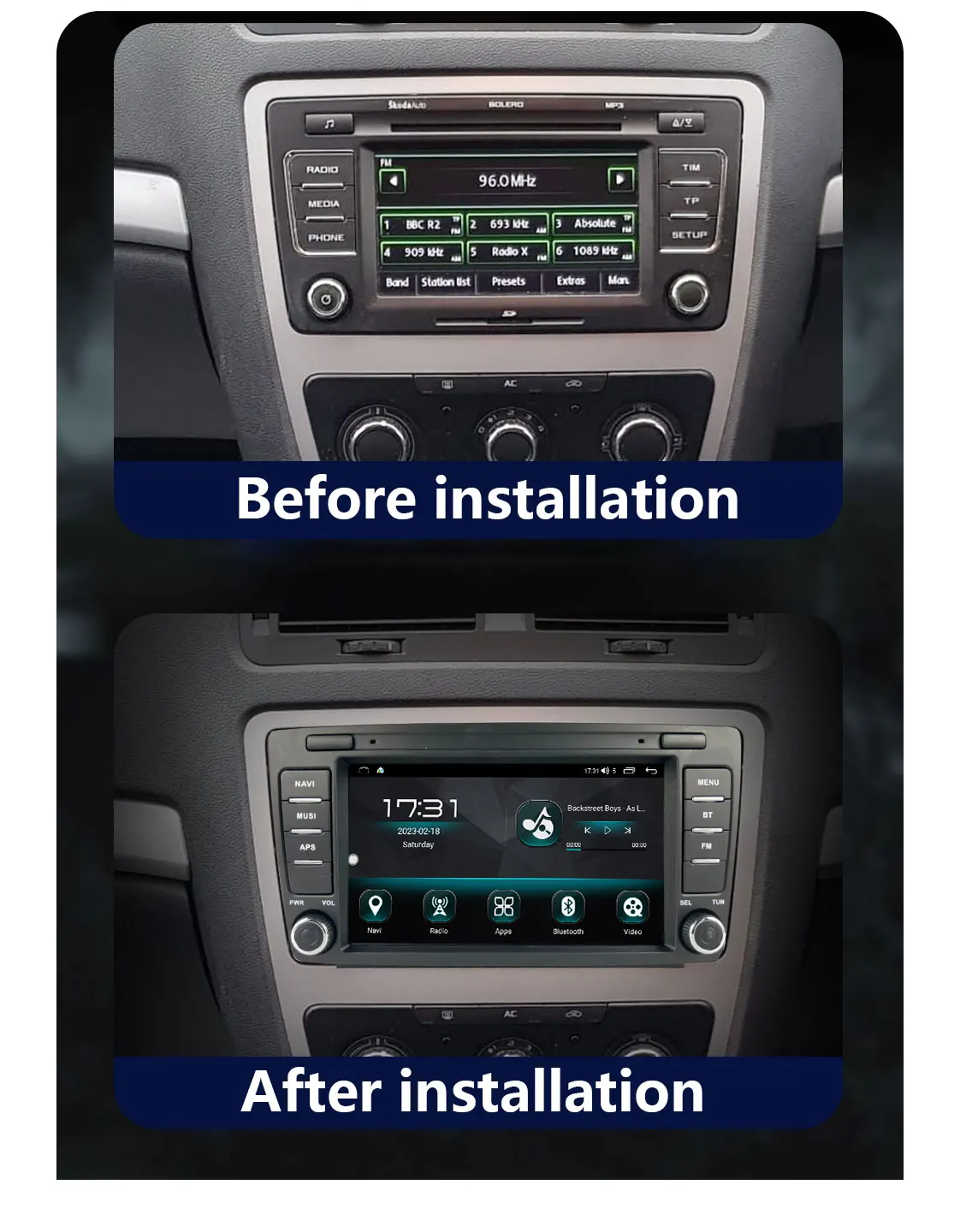 CHSTEK Car Unit For Skoda Octavia 2 A5 Mk2 2004-2014 Android System Bluetooth 4G GPS WIFI Navigation Multimedia Upgrade Models