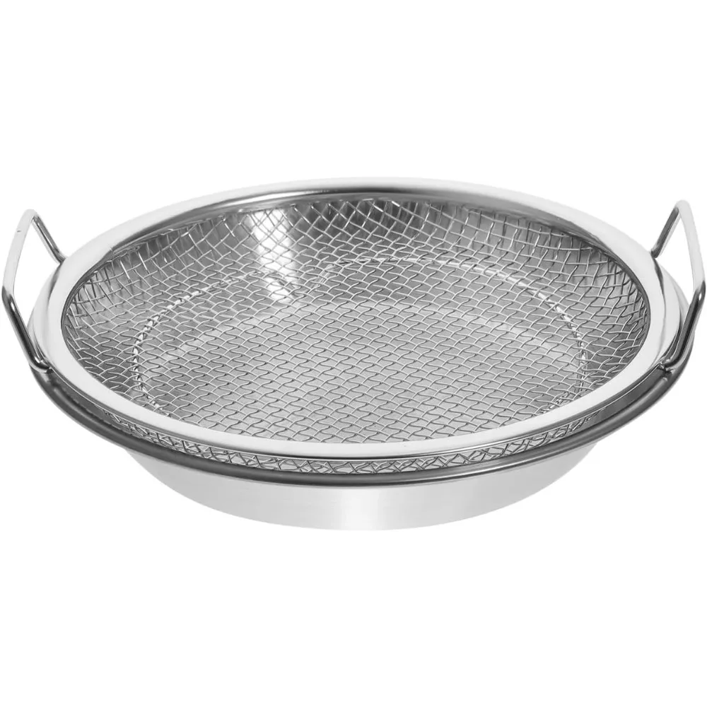 Plateau de filtration d'huile en acier inoxydable avec poignée, panier de filtration de 20 cm pour la friture, le tempura, le barbecue, la cuisson en cuisine, outil de cuisine