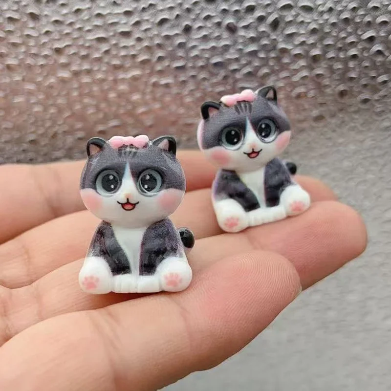 10pcs Cute 3D Multi Color Flower Cat Star Keychain Cartoon Girl Heart Bag Pendant Student Couple Personalized Gift - view 4