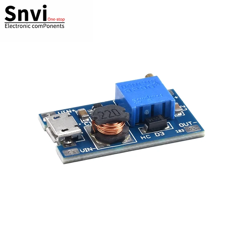 MT3608 Tipo-c/Micro USB 2A Max DC-DC Módulo de potencia elevador Módulo de potencia de refuerzo 3-5V a 5V/9V/12V/24V