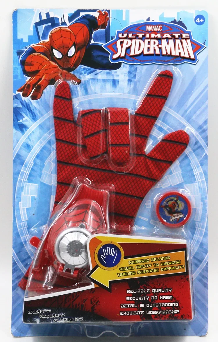 Cosplay Spider Man Vliegende Schotel Launcher Handschoen Led Licht Masker Sets Kostuum Verkleedpartij Anime Podiumshow Rekwisieten Cadeau