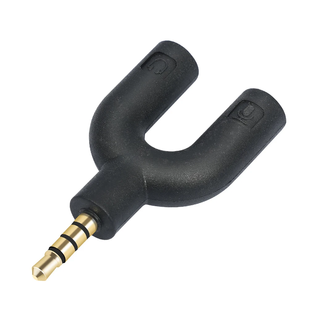 2 в 1, переходник для наушников и микрофона, 3,5 мм