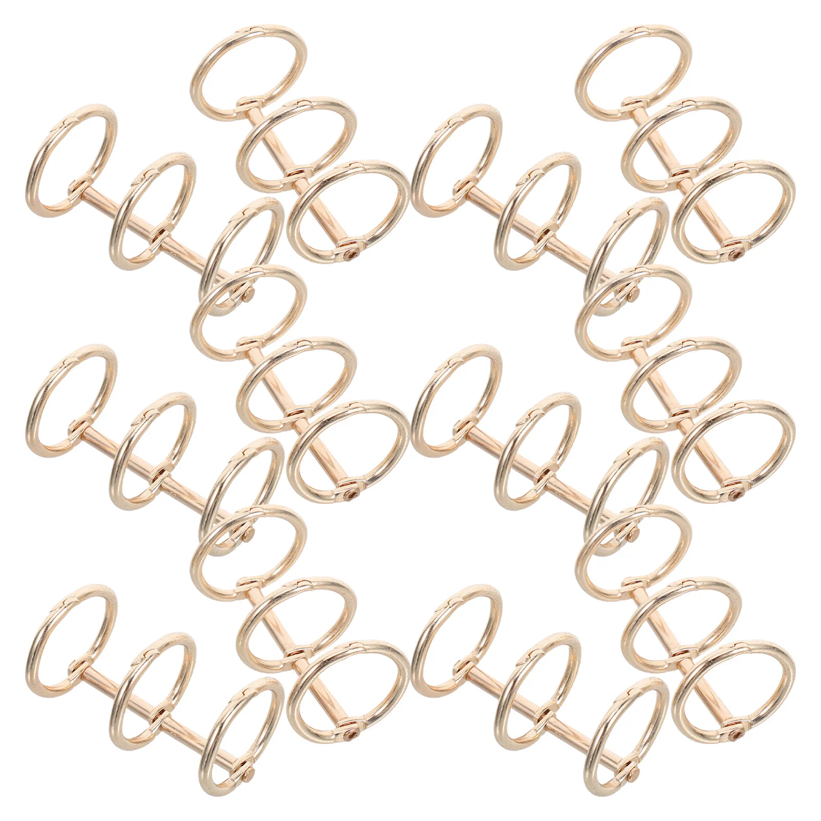 20 قطعة حلقات الموثق المعدنية 20 مللي متر 3-Hole فضفاض ورقة حلقة Diy بها بنفسك دفتر القصاصات بطاقات فلاش تنظيم كتاب الحديد ملزمة #1