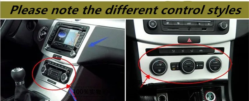 4pcs/lot Car stickers ABS carbon fiber navigation air conditioning knob decorative frame for 2012-2015 VW Volkswagen Passat B7
