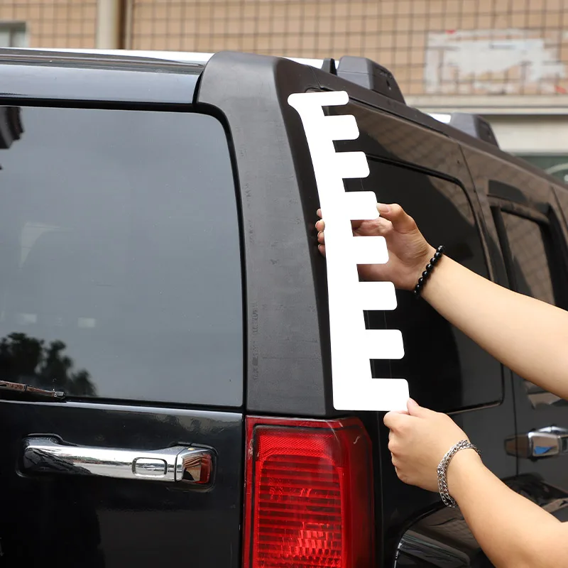 For Hummer H3 2005-2009 Stainless Steel Silver Tail Light Decoration Sequins Car Exterior Accessories