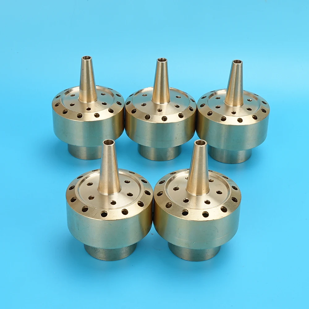 Brass Two-Tier Flower Fountain Nozzle Double Layer Blooming Water Spray Fountain Head Garden Pool Landscape Sprinkler