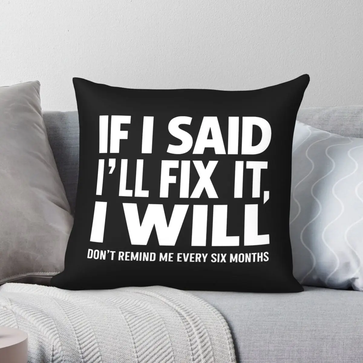 Fix It Humor Diy Husband Square Pillowcase Polyester Linen Velvet Printed Zip Decor Pillow Case Sofa Cushion Cover
