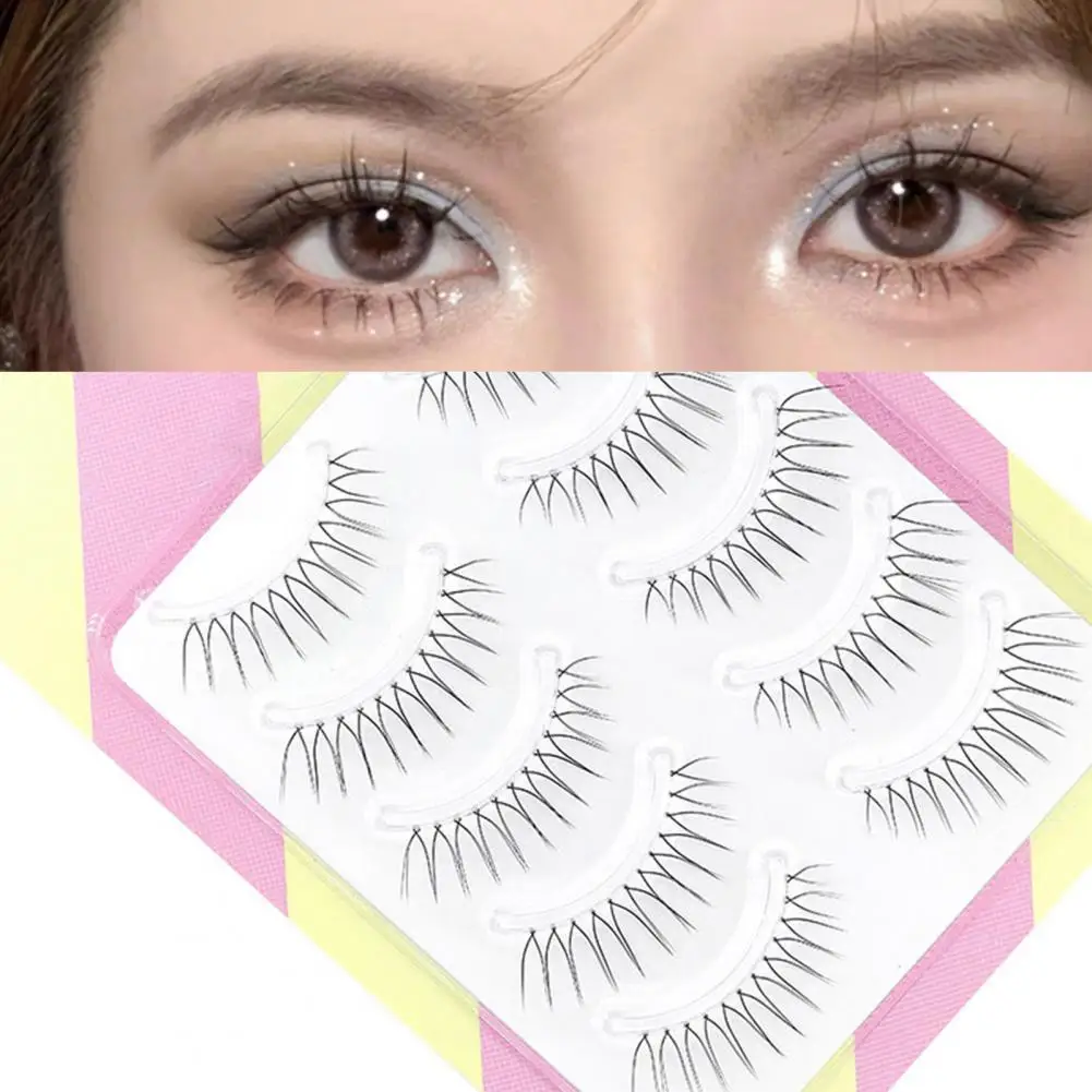 Trendy False Eyelashes Handmade Fibers Dense Soft Handmade V-shaped Extension Eyelashes Artificial Eyelashes Magnify Eyes