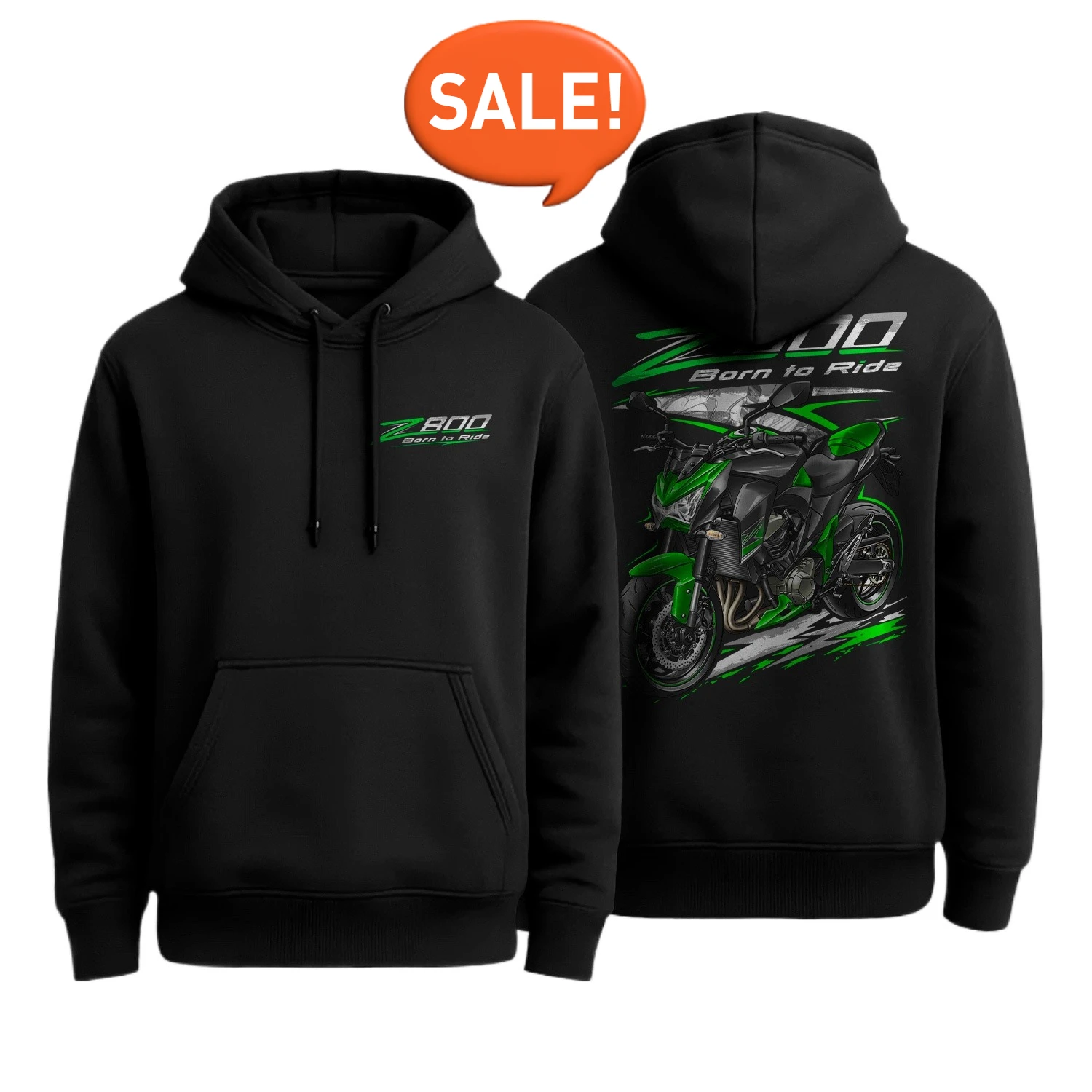 2013-2016 Models Japanese Z800 Motorcycle Pullover Hoodie 100% Cotton Comfortable Casual Mens Sweatshirts Rider Streetwear