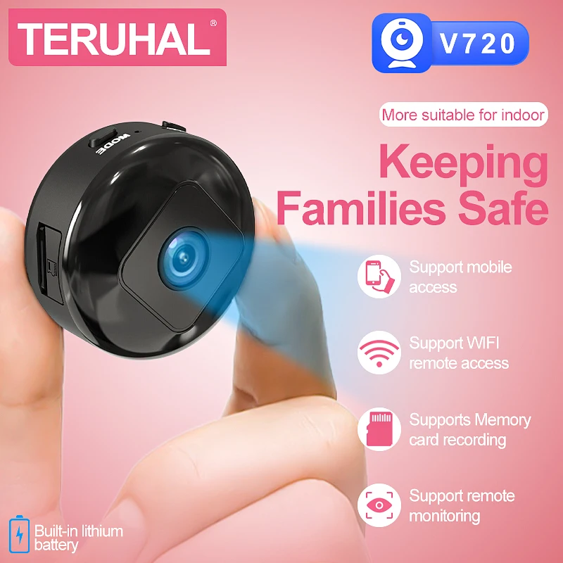 

Mini Camera Wireless Video Recorder Security Protection Camera Smart Home Monitoring Camera Two-Way Voice For Infants And Pets