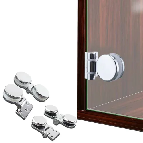 Durable1Pc90 180 Degrees Zinc Shower Box Screen Frameless Glass Hinge Mortise Decorative Cover Round Chrome