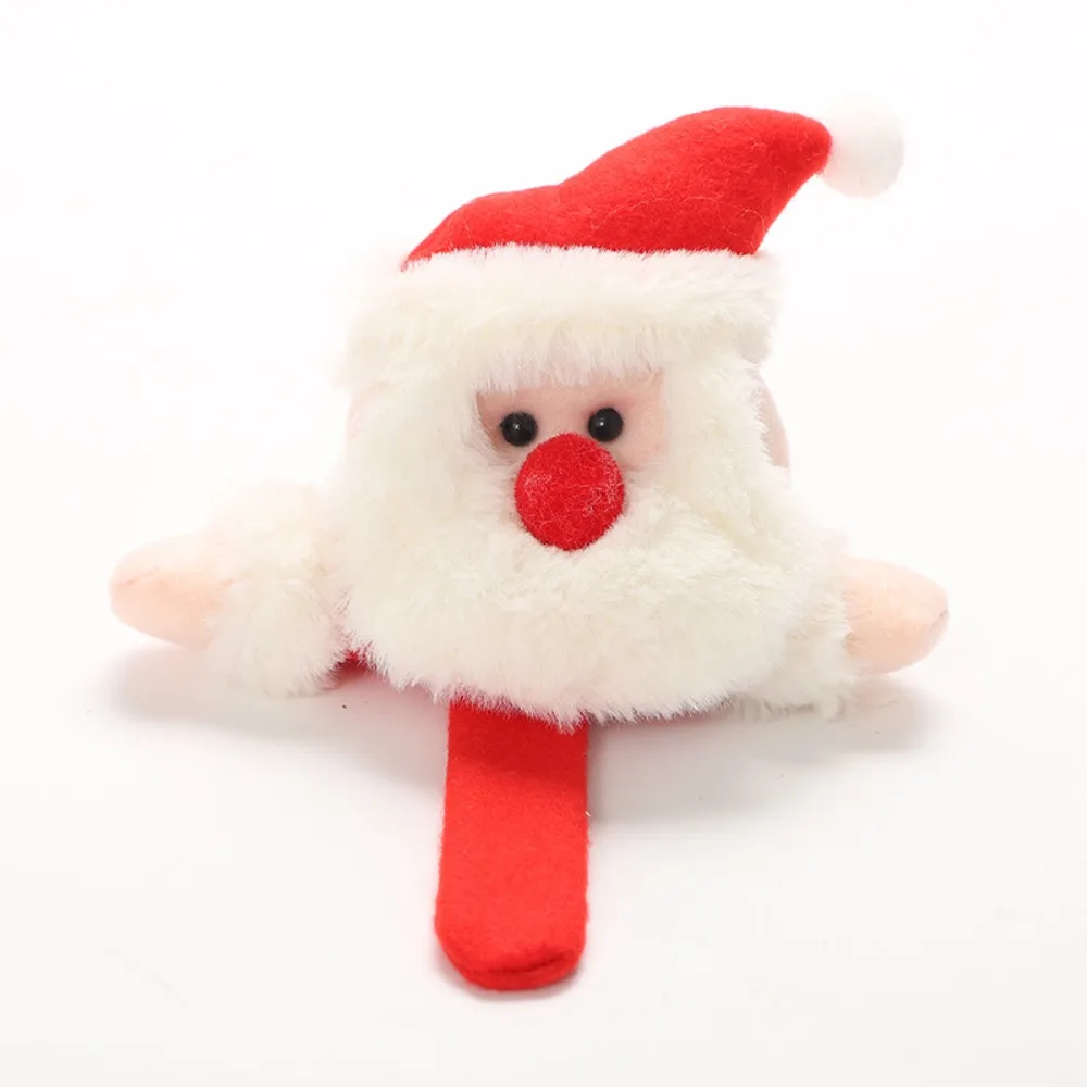 Avec Clap Circle bonhomme de neige Bracelet en peluche père noël bonhomme de neige noël en peluche Bracelet en peluche doux