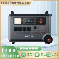 Oscal PowerMax 3600 Portable power supply, 3600Wh LiFePO4 Battery, 14 Outlets, 5 LED Light Modes Outdoor Emergency power supply
