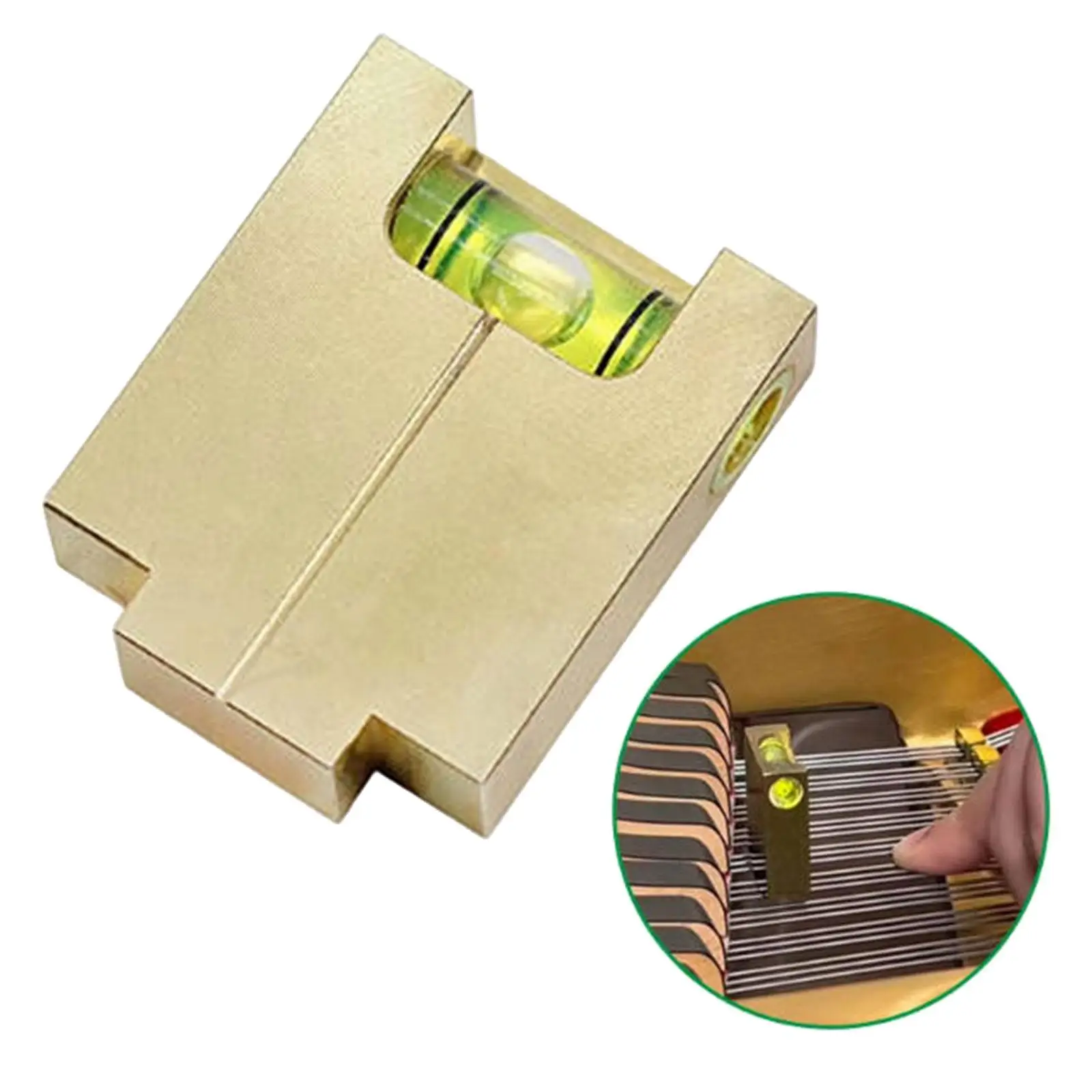 

Piano String Bubble Level Instrument Parts Copper Professional Repair Instrument Fixing Easy to Read Tuning Tool for Grand Piano