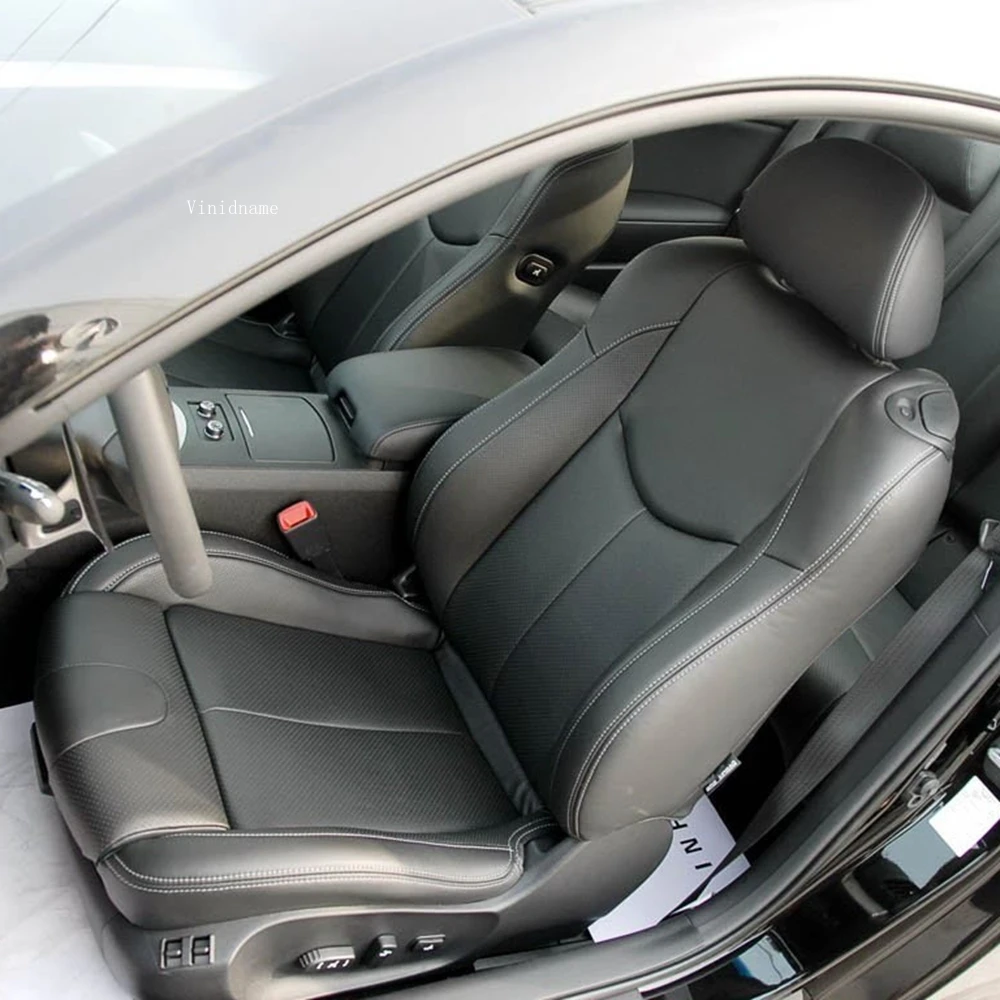 For Infiniti G37 Coupe V36 2007 2008 2009 2010 2011 2012 2013 2014 2015 PU Leather Custom Car Seat Covers Set Accessories