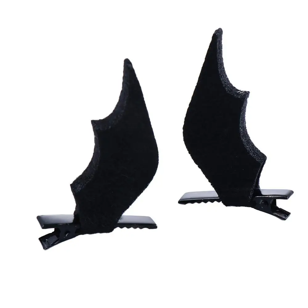 

1 пара милых костюмов дьявола для девочек, косплей, фестиваль Хэллоуина, детские заколки для волос, заколки для волос, аксессуары для волос с крыльями летучей мыши