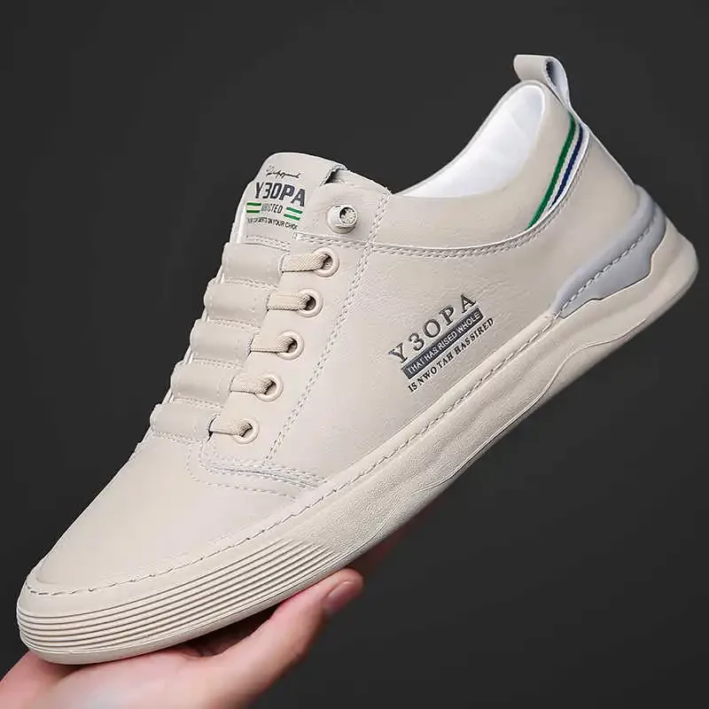 

Ecoleather Thick Sole Original Designer Man Shoes Vulcanize White Boot Men Running Shoes Sneakers Sports Tenisky Luxary
