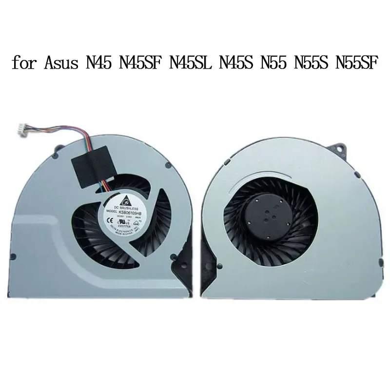 KSB0705HB New laptop CPU cooling fan Cooler radiator for Asus N45 N45SF N45SL N45S N55 N55S N55SF N55SL  fan Series