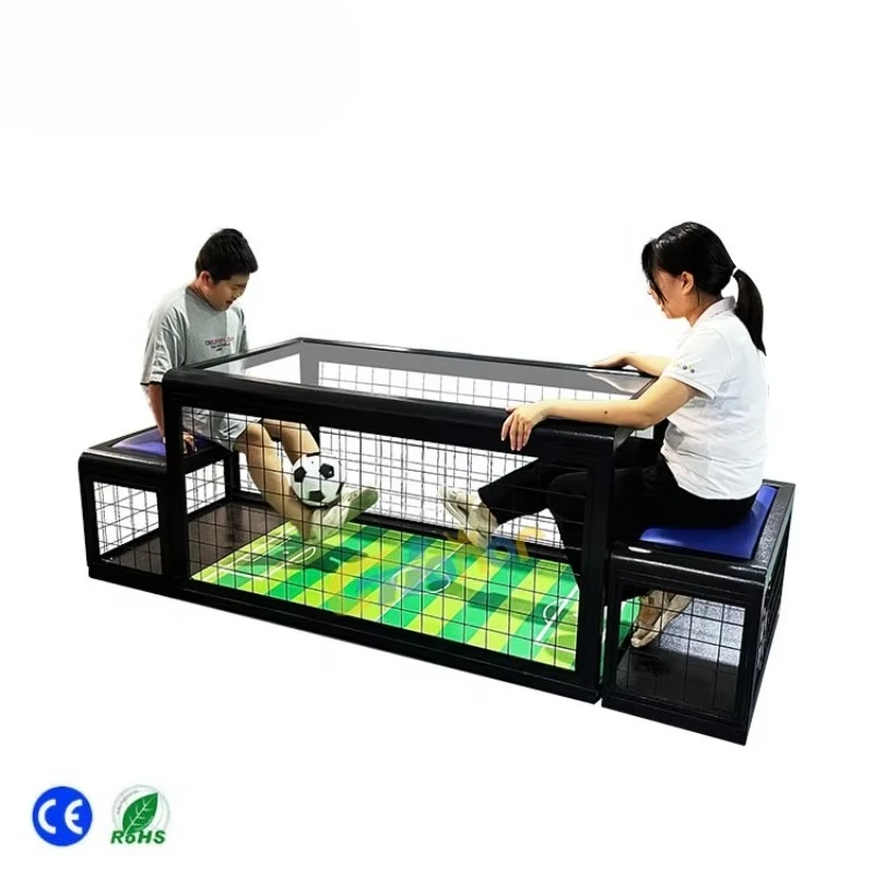 

Funny Child Playing Football Game Equipment Kick Football Cage Under Table Soccer for Office