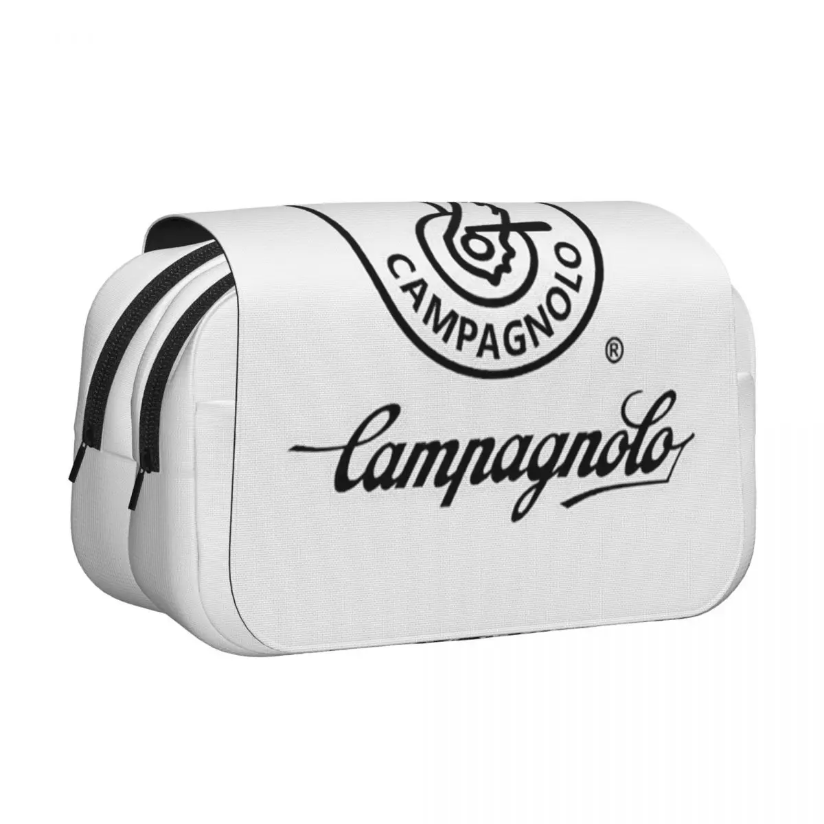 Campagnolo Vintage Italian Cycling Tour Pencil Cases Pen Holder Hard Shell Leather Large Capacity Pen Box Pencil