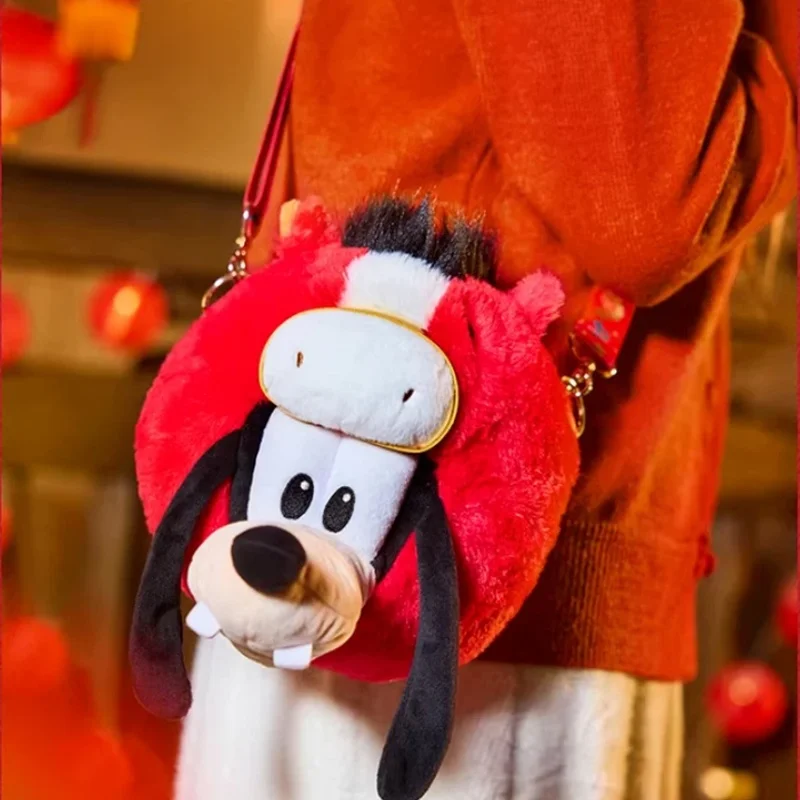 

Shanghai Disney 2026 Lunar New Year Goofy Plush Crossbody Shoulder Bag Cute Cartoon New Year Gift For Kids Adults