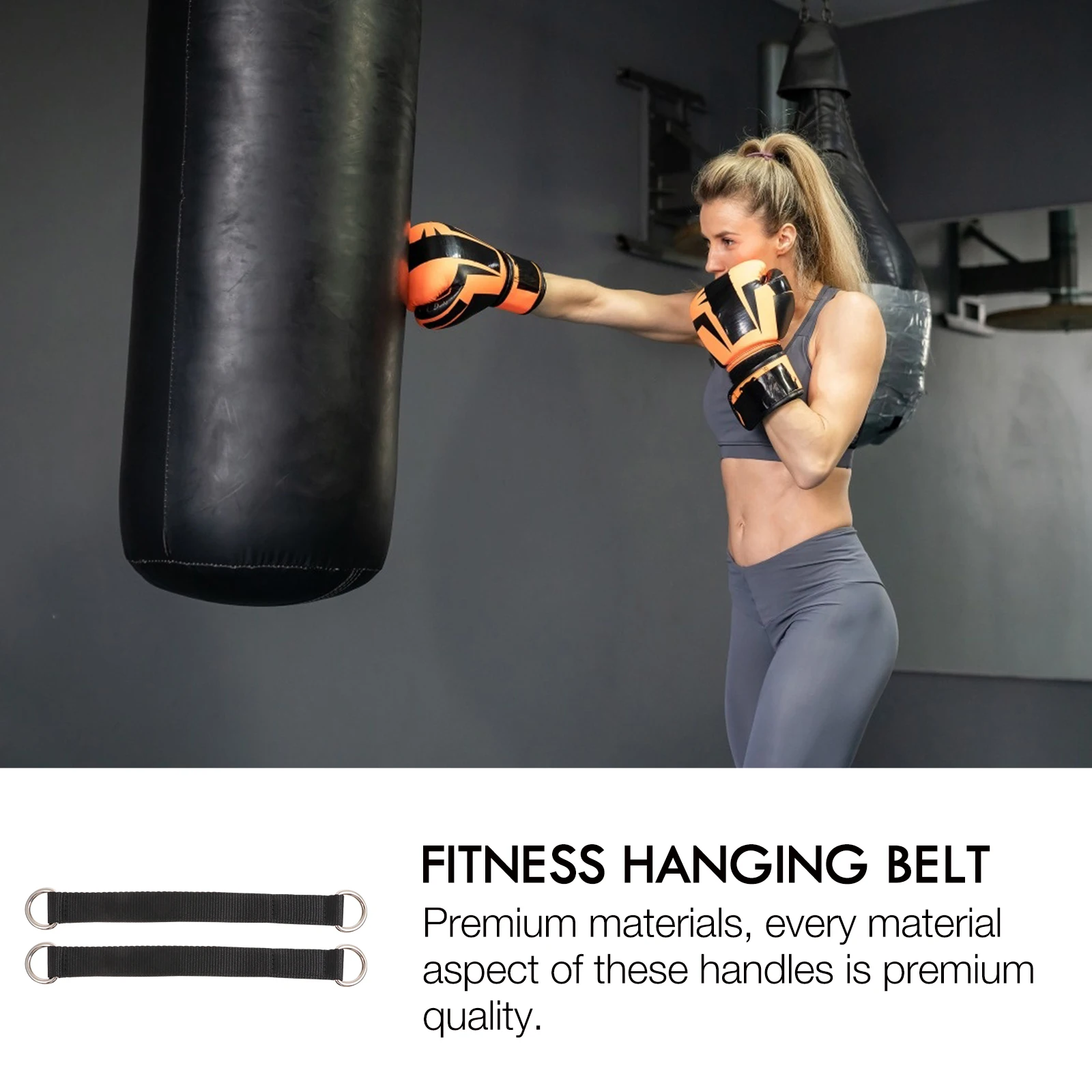 

2Pcs Premium Fitness Hanging Belts Lightweight and Sturdy for Gymnastic Ring Belt Training Straps Fitness Hanging Belt