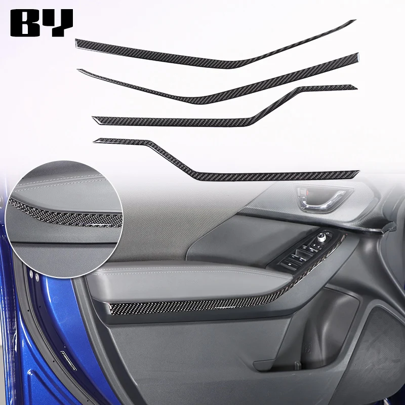 

Soft Carbon Fiber For Subaru Crosstrek 2024+Car Interior Door Strips Decor Protect Cover Trim Stickers Car Accessories