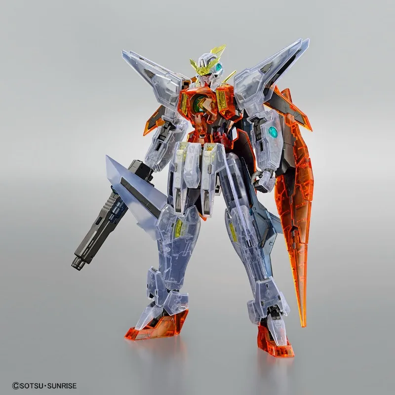 Bandai in Stock Original MG 1/100 THE GUNDAM BASE LIMITED GUNDAM KYRIOS[CLEAR COLOR] Anime Action Figures Toys Collectible Model