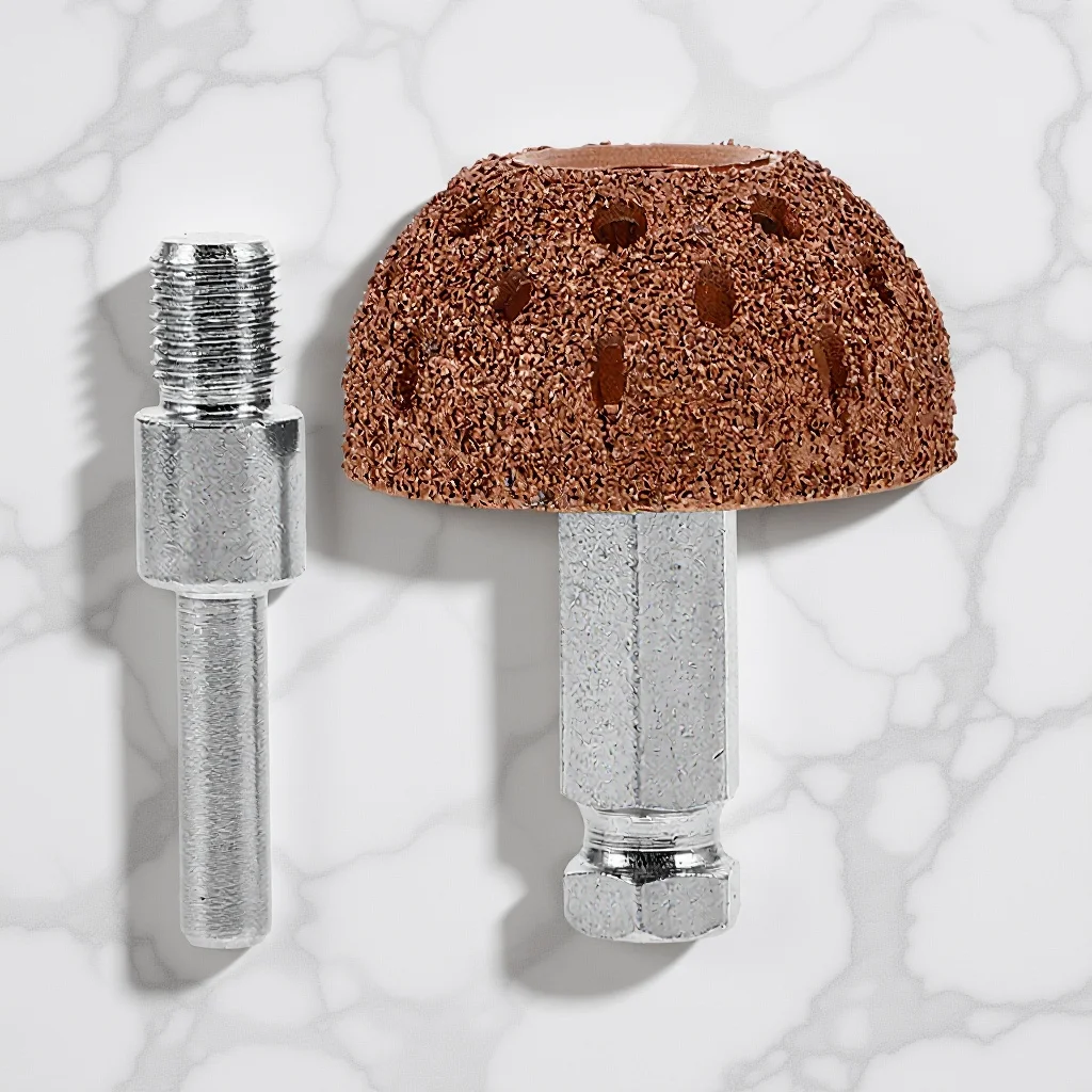 

42mm Tire Repair Grinding Head Bowl Type Tungsten Steel Coarse Grit Semi Circle Buffing Tool Accessory for Car Tire