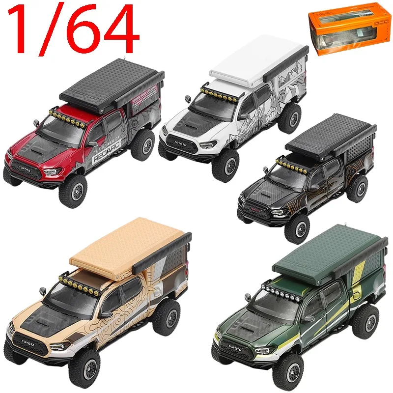 gcd-diecast-1-64-toyota-scale-alloy-car-model-toyota-tacoma-camper-van-play-vehicles-collectible-toys-for-boys-original-box