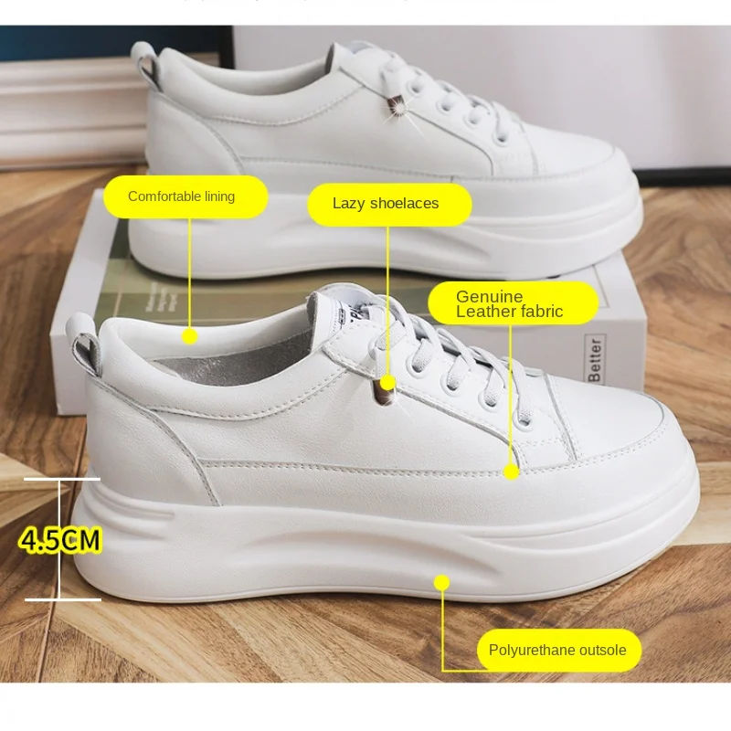 Summer Women Mesh Sneakers Genuine Leather Light White Female Platform Walking Vulcanized Shoes Casual Breathable Sport Trainers