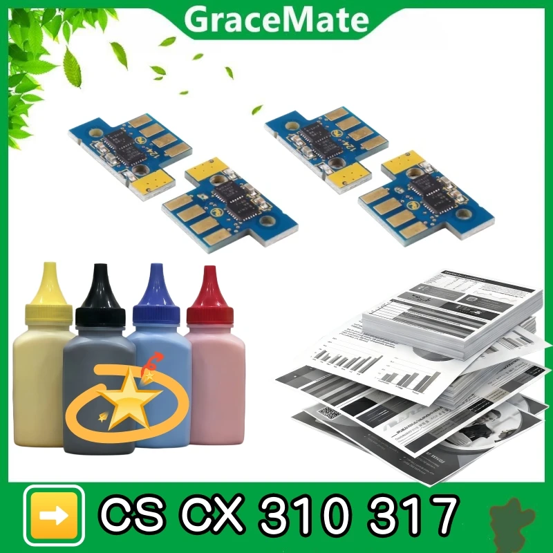 

Universal Toner Chip powder CX317 CS417 cx417 cx517 for Lexmark CS310 CX310 CS410 CX410 CS510 CX510 CS317 Reset Refill chip