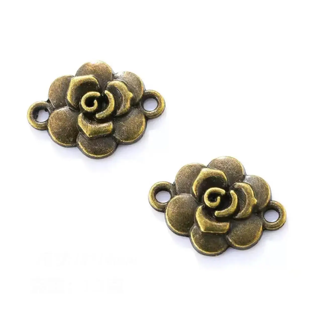 

15pcs 19*14mm Alloy metal rose floral connector for jewelry handmade HWL2548