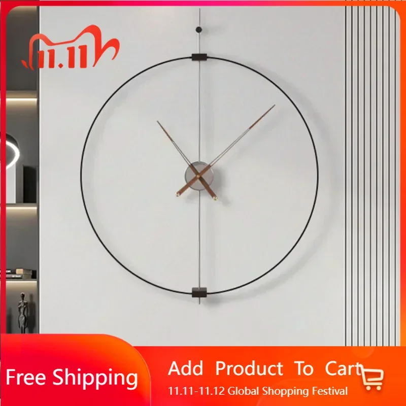 

Modern Round Wall Clocks Minimalist Silent Design Interior Luxury Living Room Wall Watch Large Horloge Murale Home Decoration